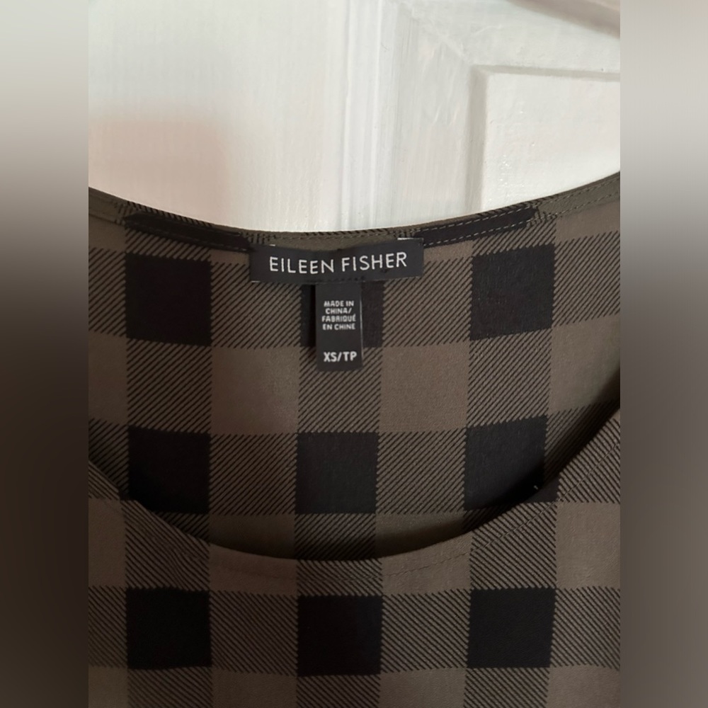 Eileen Fisher 100% Silk Tunic Xs - image 4
